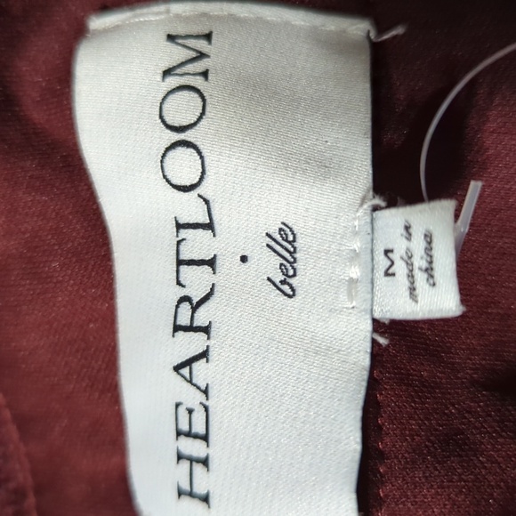 Heartloom Eloise Halter Lace Maxi Gown Dress Burgundy Eyelash Scalloped Med NWT - Picture 9 of 12